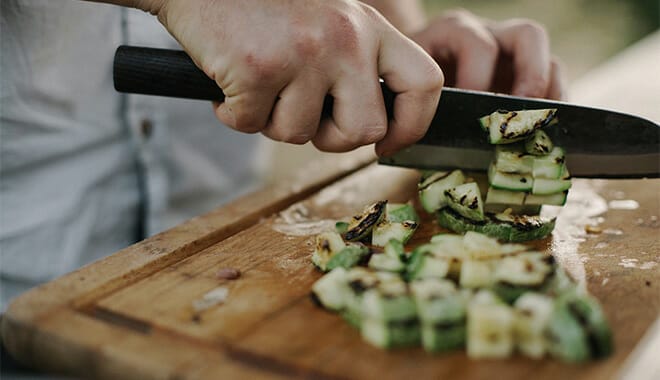Man preparing a healthy meal